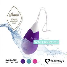 FeelzToys Фиолетовое виброяйцо на радиоуправлении Anna Vibrating Egg Remote (фиолетовый)