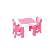 Edu-play TB-9942 Комплект стол+ 2 стула розовый