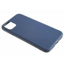 Силиконовый чехол TPU Case матовый iPhone 11 синий