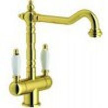 Смеситель Franke Old England, 2 ручки, золото