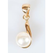 Кулон с жемчугом "Запятая"