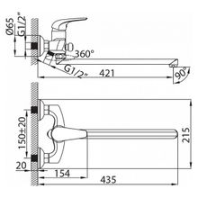 Смеситель Milardo Baffin BA232A9CK MI