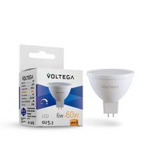 Voltega Лампа светодиодная диммируемая Voltega GU5.3 6W 2800K матовая  VG2-S1GU5.3warm6W-D 7170 ID - 236880