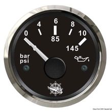 Osculati Oil pressure indicator 0 10 bar black glossy, 27.321.11