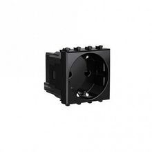 Розетка AVANTI, в кабель-канал монтаж, со шторками, черный квадрат |  код. 4402002 |  DKC