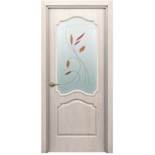 Межкомнатная ламинированная дверь Колорит 62-4 Паллада с витражом