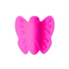 Розовый клиторальный стимулятор-бабочка Madam Розовый