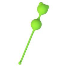 Зеленые вагинальные шарики A-Toys с ушками Зеленый