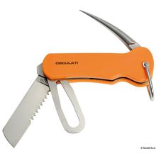 Osculati SS sailor knife w. orange plastic grip, 10.285.12