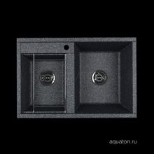 Мойка для кухни Aquaton Делия 78 DBL 2 чаши графит 1A723132DE210