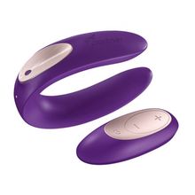 Satisfyer Фиолетовый вибратор для пар Partner Plus Remote с пультом ДУ (фиолетовый)