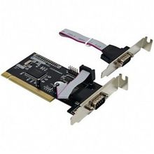 Контроллер PCI ST-Lab I212 2xCOM LOW PROFILE RS-232 MosChip NetMos 9835 Retail