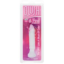 Анальный фаллос Blush ULTRASKYN 6  Anal Starter - 14 см. белый с розовым