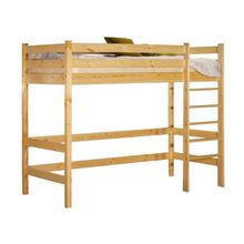 Кровать-чердак (верхнеярусная) "Классик". Массив сосны.