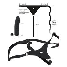  Силиконовый страпон на регулируемых ремешках Silicone Strap-On - 17 см.