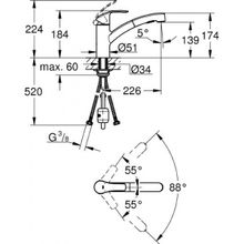 Смеситель Grohe Eurosmart для кухонной мойки, 30305000