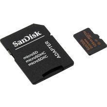 Карта памяти SanDisk Extreme    SDSQXAF-128G-GN6AA     microSDXC Memory Card 128Gb UHS-I U3 Class10 + microSD--  SD Adapter