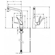 Смеситель Hansgrohe Metris 14822000 для кухонной мойки