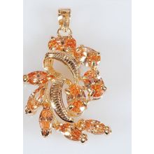 Кулон с фианитом шампань "Жар-птица"