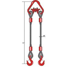 Стропы канатные 2 СК, 2,5т 15 мм, длина 2 м, двухветвевые  стропы