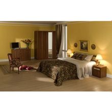 Спальня Милана Композиция-4 (Размер кровати: 160Х200, Цвет: Орех)