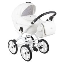 Коляска Adamex SOFIA белая кожа 10S