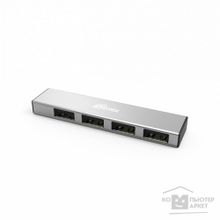 Ritmix Разветвитель USB USB хаб настольный, на 4 порта USB, High speed USB 2.0, Plug-n-Play, питание от USB, 5В, скорость до 480 Мбит с, серебряный CR-2407