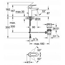 Смеситель Grohe BauEdge 23328000 для раковины