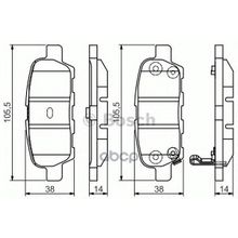Колодки Тормозные Дисковые | Зад | Bosch арт. 0986495089