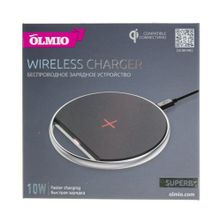 Беспроводное зарядное устройство Olmio Superb, 10W, Fast Charger, Black