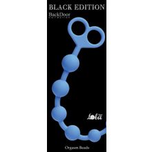 Lola toys Голубая анальная цепочка Orgasm Beads - 33,5 см.