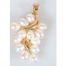 Кулон с жемчугом "2 дуги"