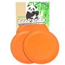 Тарелка из бамбука EcoPandaPRO, 3 шт., цвет оранжевый.