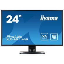Монитор iiyama x2481hs-b1, 23.6" (1920x1080), mva, vga (d-sub), dvi, hdmi