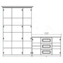 Стенка "Вивальди-1" компл.2 венге, золото