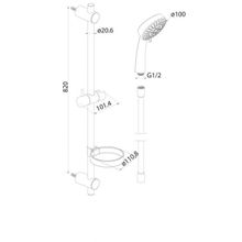 Душевой гарнитур Damixa Shower program (760100500)