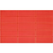 Плитка настенная Pamesa Vetro Relieve Rojo 250х400