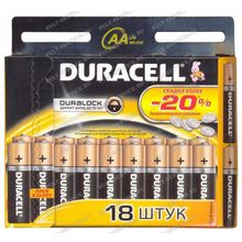 Батарейка Duracell LR06 (AA) (1,5V) alkaline BL18