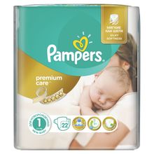 Pampers Premium Care Newborn 2-5 кг 22 шт