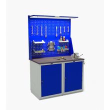 Верстак Expert W120.WS1 WS1.000 (двойной экран, светодиодное освещение, покрытие оцинк. сталью 3 мм)