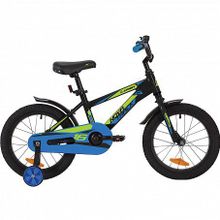16" NOVATRACK Lumen 2019 (1 ск, алюм, ножн, короткие крылья, без багажника)(165ALUMEN.BK9, черный, 134007)