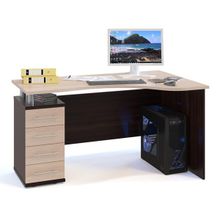 Сокол Левый угловой компьютерный стол КСТ-104Л дуб венге белёный дуб ID - 292115