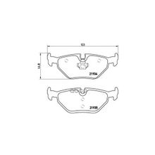 Колодки Тормозные Дисковые | Зад | Bmw 3 (E46) 320 I 09.2000 - 02.2005 <=> Bmw 3 (E46) 318 I 02.1998 - 09.2001 Brembo арт. P06025