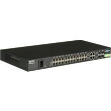 zyxel (Управляемый коммутатор l2+ metro ethernet с 24 sfp-слотами 100base-x и 4 портами gigabit ethernet совмещенными с sfp-слотами) mes3500-24f