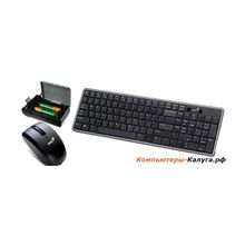 Клавиатура + мышь Genius  LuxeMate R820, клавиатура: 10 горячих клавиш, black; беспроводная оптическая мышь:1200 dpi, black; подзарядка