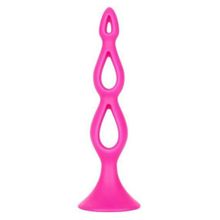 California Exotic Novelties Розовая анальная елочка Silicone Triple Probe - 14,5 см. (розовый)