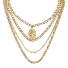 Многослойное колье "Цветок" (арт. 83086-1)