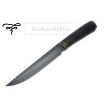 Булатный нож "075" (легированный булат), И.Пампуха, латунь