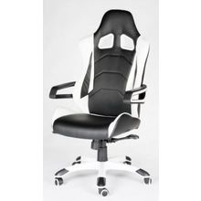 Кресло офисное Джокер Х JOKER X WHITE черно-белый пластик черная экокожа белая экокожа