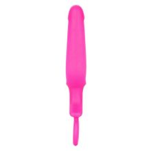 Розовая силиконовая пробка с прорезью Silicone Groove Probe - 10,25 см. (180732)